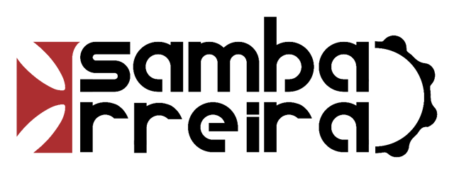 Logo Sambarreira — Horizontal · escuro
